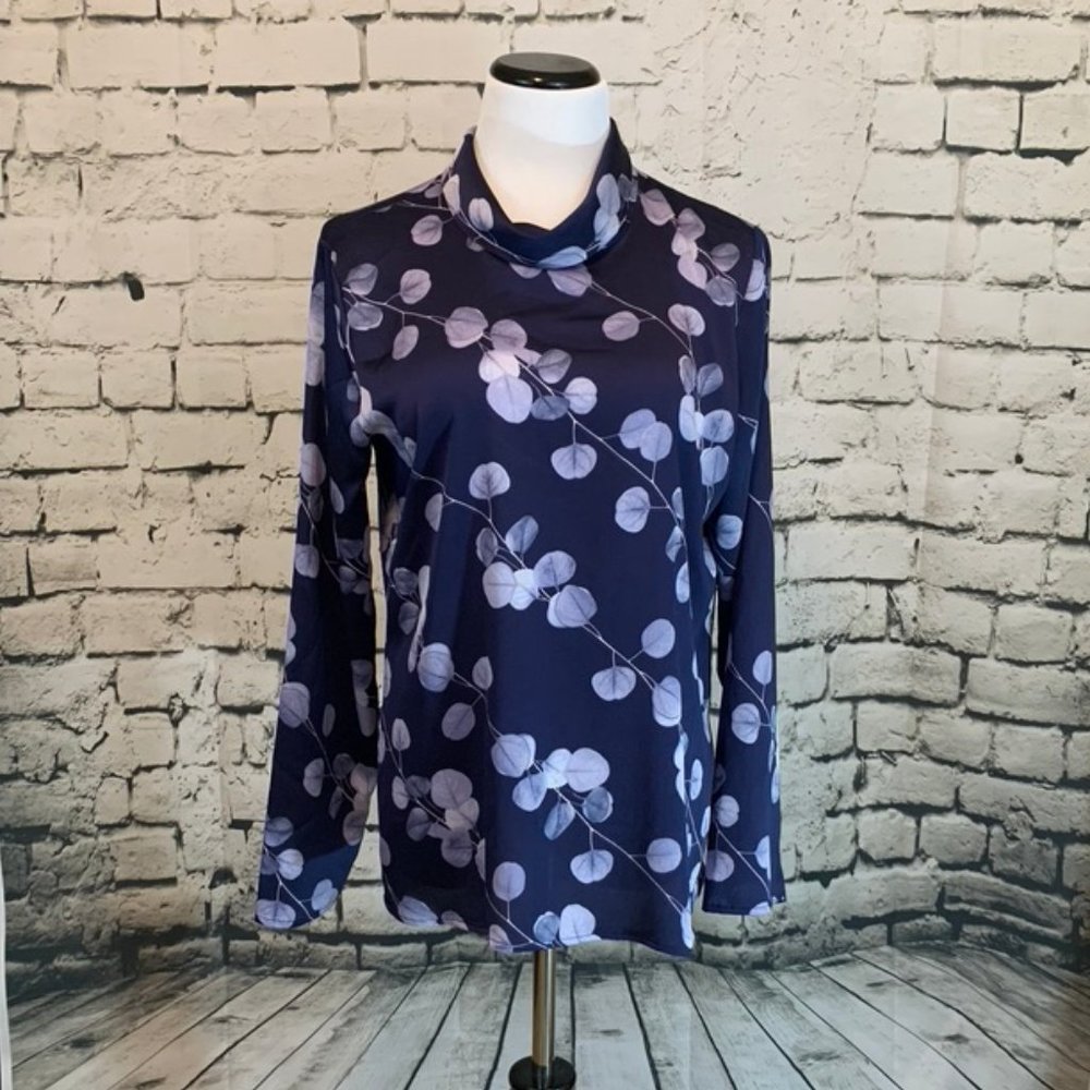 Banana Republic Purple Floral Blouse